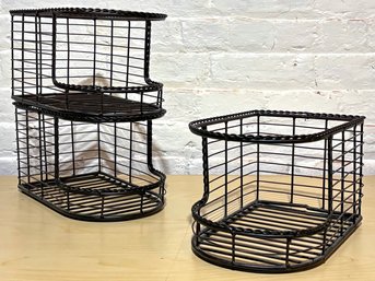 Stackable Metal Wire Storage Bins