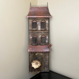 C. Jere Metal Sculpture Wall Hanging French Townhouse Signed - 1960s