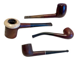 Collection Of Four Vintage Tobacco Pipes