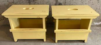 Two Yellow Stools