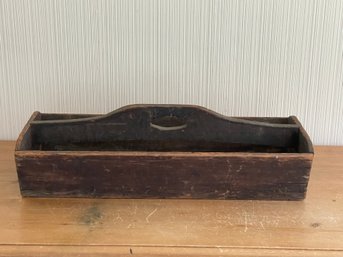 Antique Carpenters Wooden Tool Box Tray Primitive