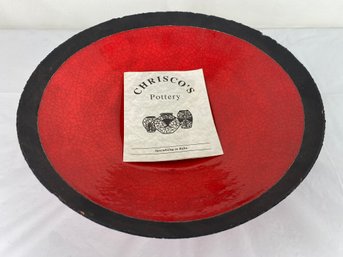 Chrisco's Raku Red Pottery Bowl