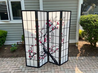 4 Panel Oriental Shoji Screen Wall Dividers