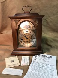 Vintage Seth Thomas Shelf Clock Strike & Chime Moon Phases New Movement Installed Works