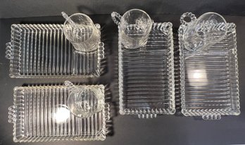 4 Sets Of Midcentury Snack Sip And Smoke Party Trays