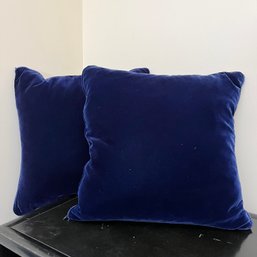 2 Velvet Pillows - 18' Square