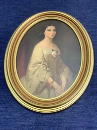 Southern Belle Oval Framed Portrait