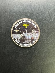 2017 Kennedy Half Dollar Colorized First Use Of Lunar Rover
