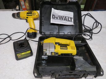 DeWalt Cordless Drill With Battery/charger And 318 Jig Saw