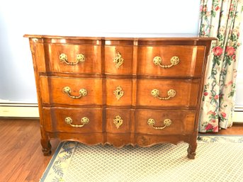 Large French Provincial Fruitwood Chest Of Drawers, 18th Century