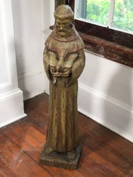 Very Nice St. Francis Statue Of Assisi - Patron Saint Of Animals - Garden Or Interior - NOT Wood - Nice !