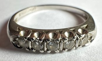 Vintage Platinum & Diamond Ring, Size 6.75