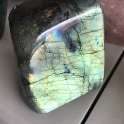 Labradorite Gemstone  , 1 LB 6 Oz , 4 Inch By 3 Inch