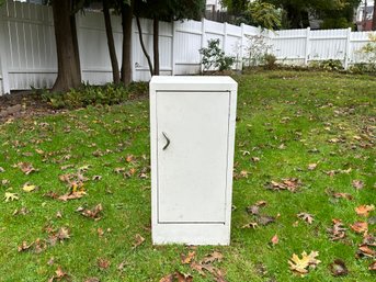 A White Metal Cabinet