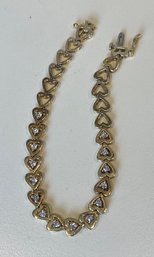 Heart Tennis Bracelet 14kt