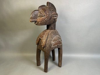 Baga Nimba Wooden Figure With Nailhead Detail