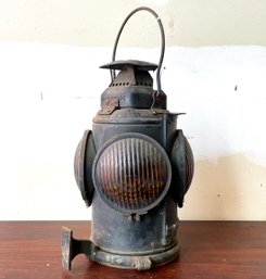 Vintage Adlake Non-Sweating 4-way Chicago Railroad Lamp