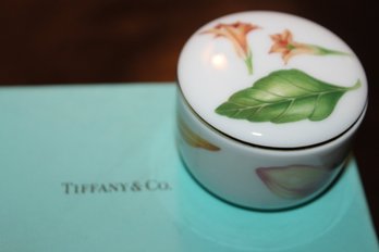 Tiffany And Co Porcelain Trinket Flower Box - No Chips Or Cracks , With Tiffany Box