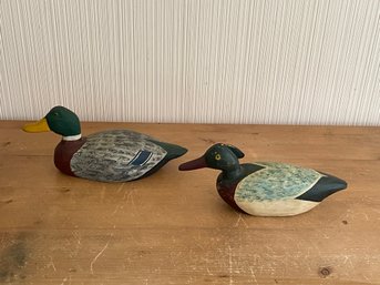 Lot Of 2 Vintage Decoy Ducks