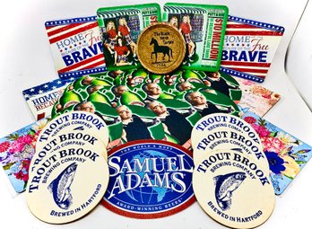 Collection Of Vintage Beer Coasters