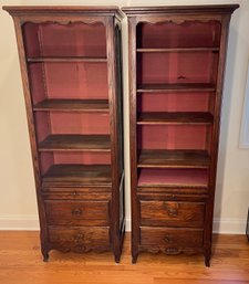 Two Antique California Mission Style Oak Bookcases