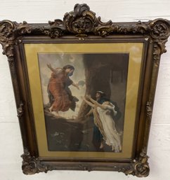 Angels' Print In Antique Frame