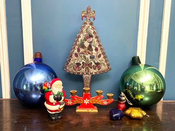 Vintage Glass Christmas Ornaments And More Holiday Accoutrements