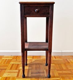 An Antique Urned Pine Telephone Table, C. 1920's