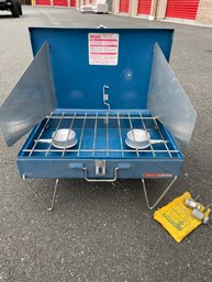 Vintage Bernzomatic 2 Burner Propane Camping Stove TX850L