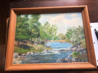 Signed Framed Painting From 1958