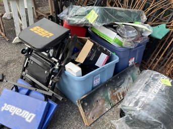 Garage Stuff!  Boat Cover, Creepers, Garden Items, Car Items...Galore!