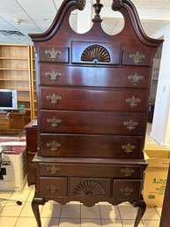 Beautiful Mahogany High Boy 11 Drawer Dresser Chippendale Style