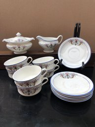 Derwood WS George 6-cups &  Saucers And Cream And Sugar Bowl With Lid