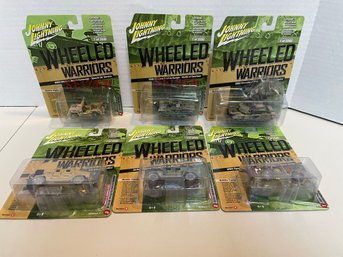 Johnny Lightning, Set Of 6 Wheeled Warriors Military 1:64 Die Cast Vehicles. (#128)