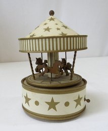 Vintage Otagiri Japan Wooden Merry Go Round Music Box - Working