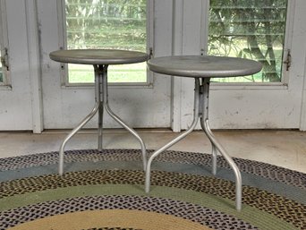 Amazing Mid-Century Outdoor Furniture: A Pair Of Side Tables