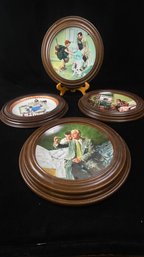 Norman Rockwell Decorative Dishes Set Of 4