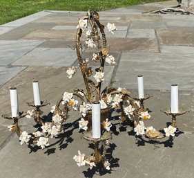 Hollywood Regency Style Floral Chandelier