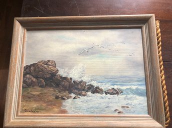 Signed Ocean Scene Painting
