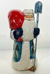 A Hand Carved And Painted Russian Santa