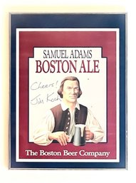 Vintage Sam Adams Boston Ale Poster- Framed And Signed By Jim Koch Co- Founder