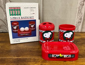 Snoopys Christmas 3 Piece Bath Set