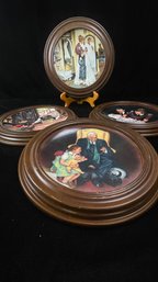 Set Of 4 Norman Rockwell Decorative Dishes