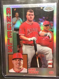 2019 Topps Chrome 1984 Style Mike Trout Insert Card - M