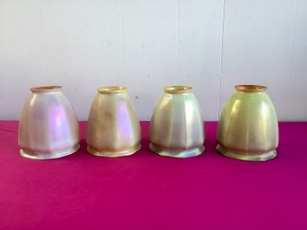 Vintage Opalescent Lamp Shades Set Of 4