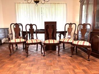 Vintage Dining Suite: Table & Chairs By Ethan Allen, Georgian Court Collection