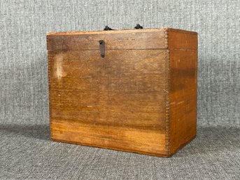 A Vintage Storage Box In Wood With Dovetailed Joinery