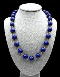 Vintage Lapis Beaded Necklace