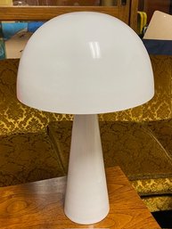 White Enamel Mushroom Table Lamp