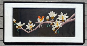 Framed Embroidered Birds